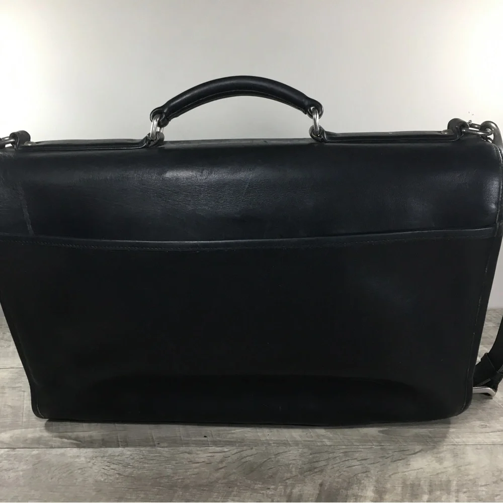 Coach 2Way Thompson Leather Executive Briefcase Laptop Computer Shoulder Bag